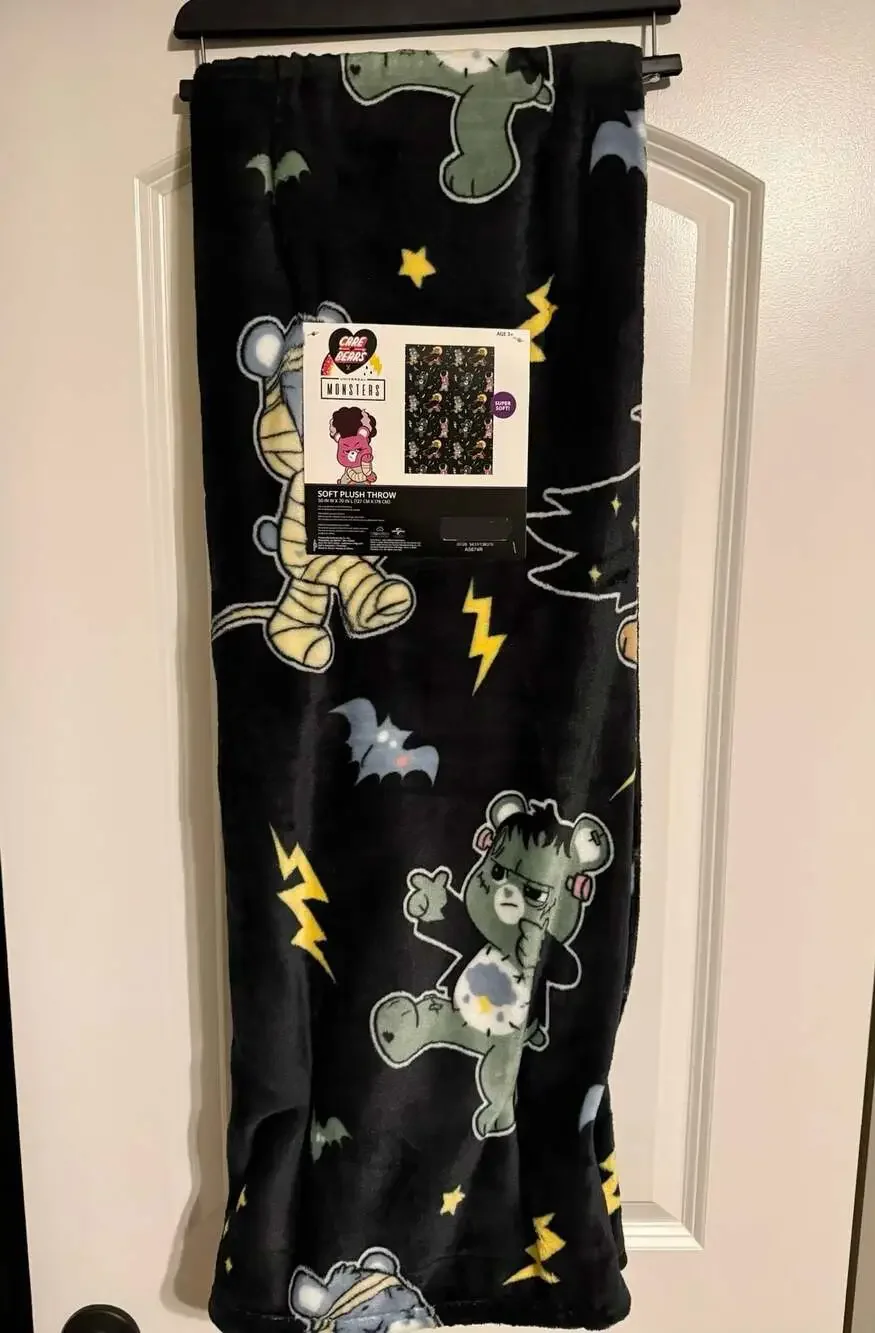 Care Bears x Universal Monsters Soft Plush Throw Blanket 50